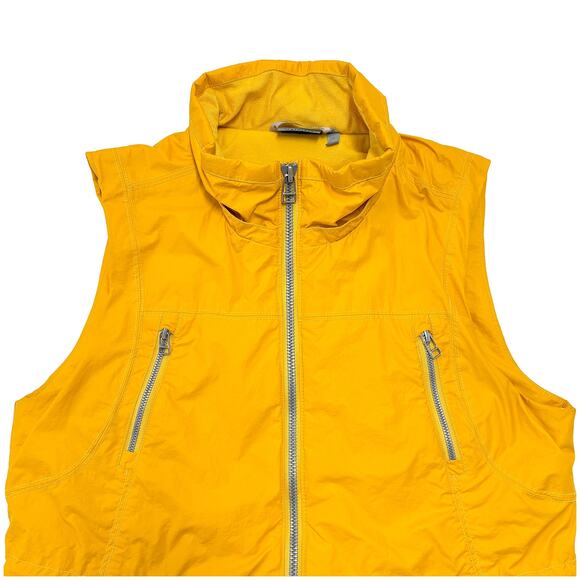 Athleta Rockview Hiking Vest Women M Yellow Long Water Repellent Outdoor - Picture 6 of 9